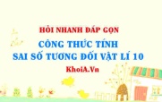 Công thức tính sai số tương đối của phép đo là gì? Vật lí 10